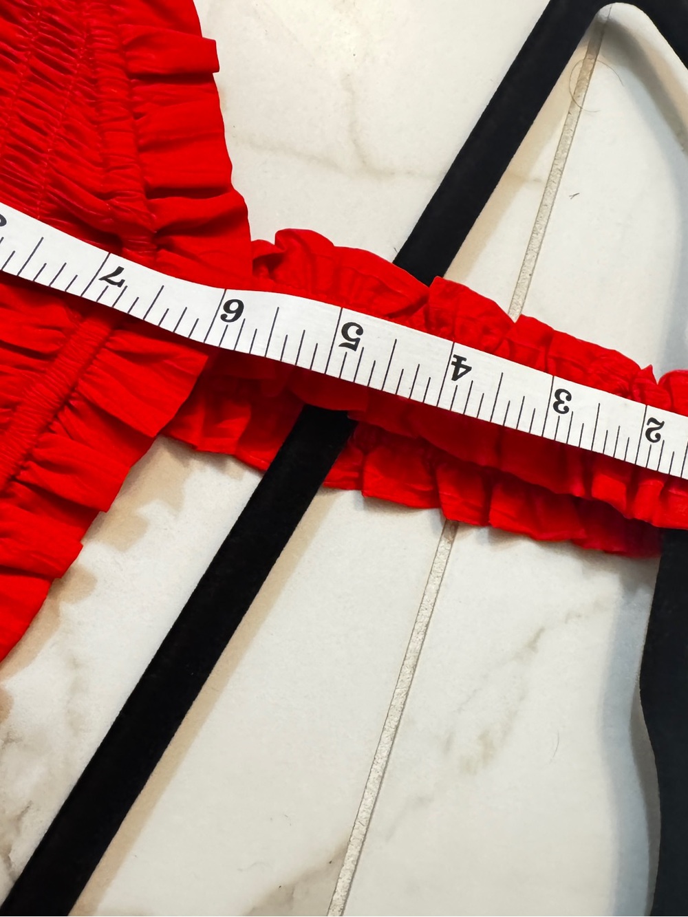 Red Tiered Maxi Dress with Smocked Bodice - Gap - Picture 13 of 15
